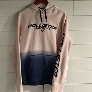 Hollister Gradient Pink and Blue Ombre Hoodie. Size Mens Medium.